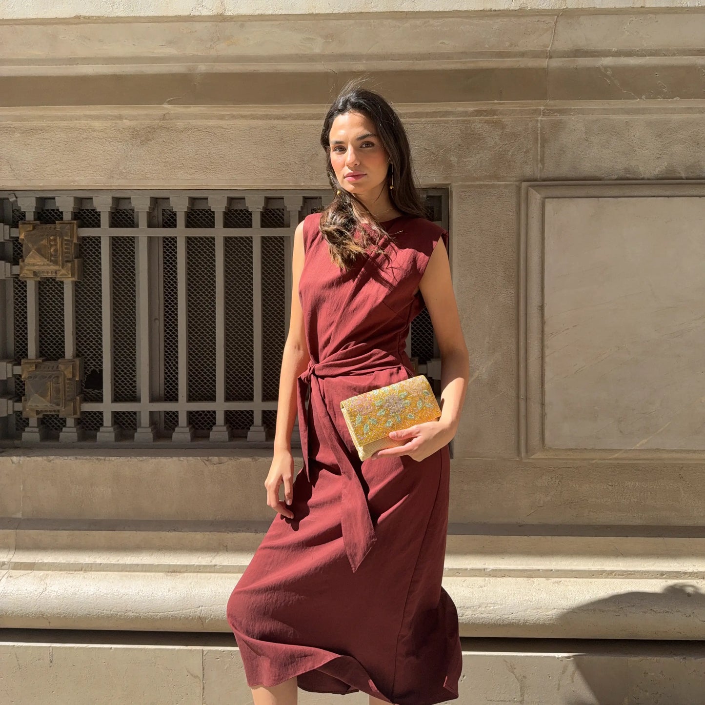 Bolso Sobre Petalina Dorado