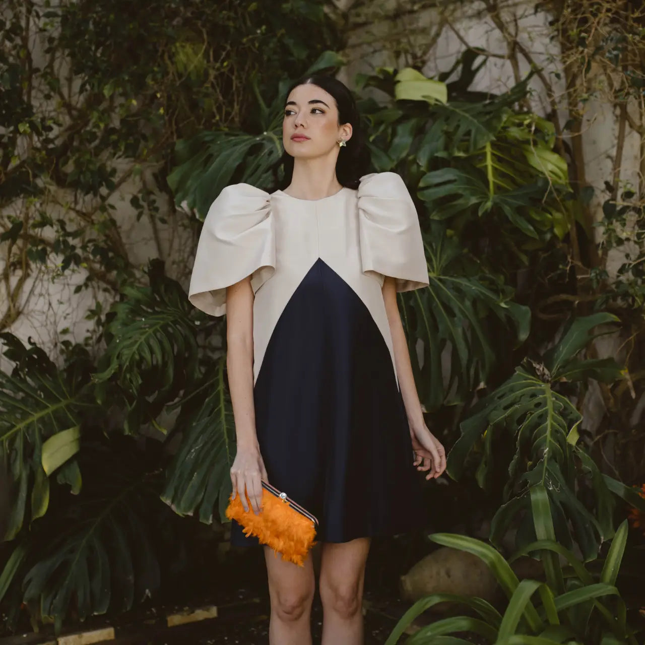 Bolso Tamlor Plumas Naranja