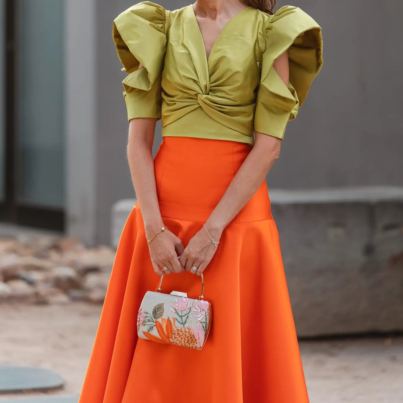 Bolso Tesa Naranja, Rosa y Verde