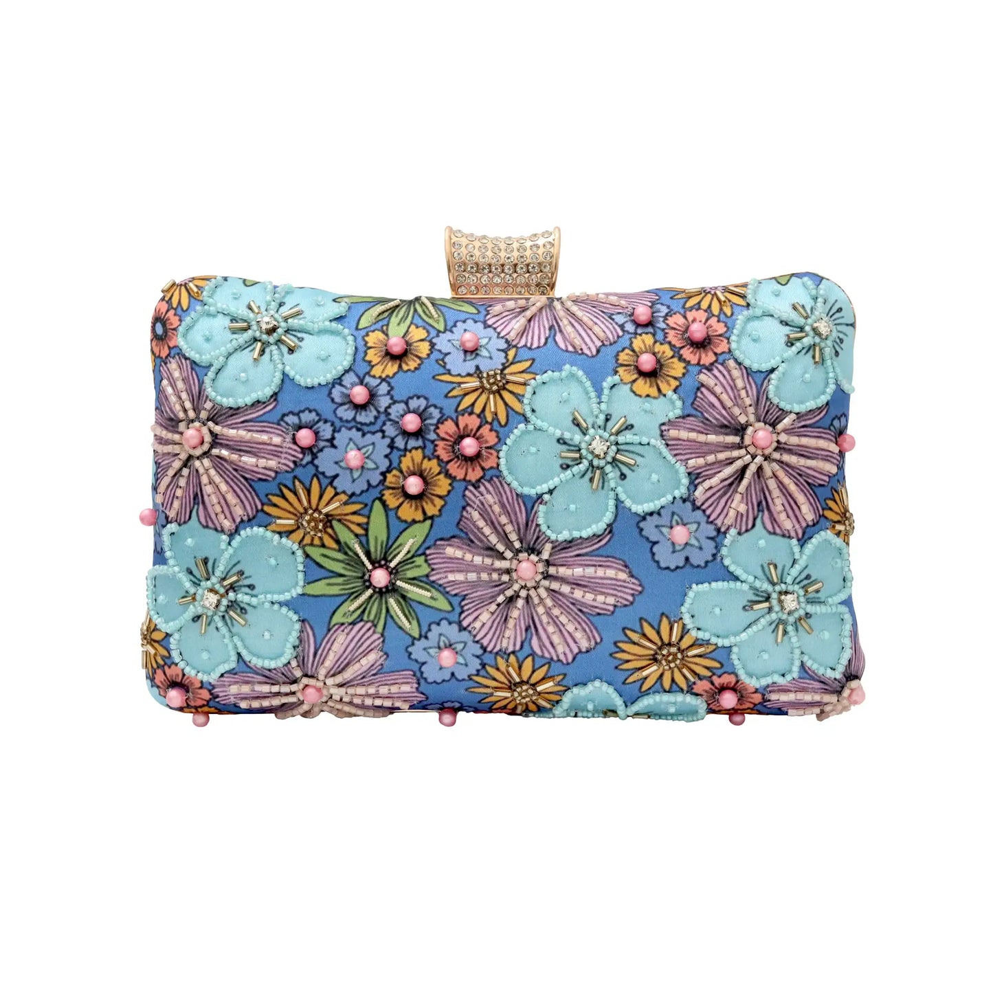 Bolso Begonia Azules y Morado