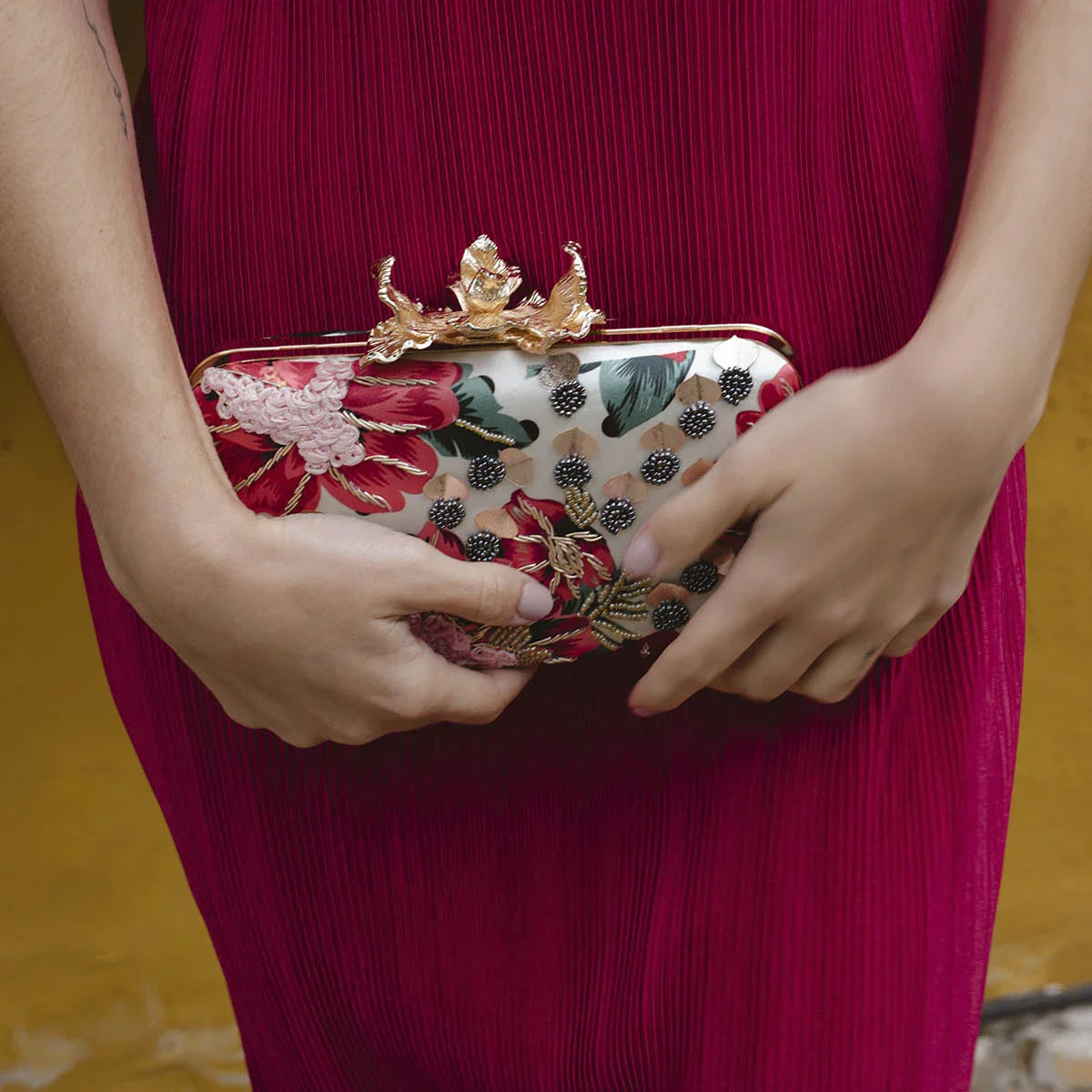 Bolso Flor Garra Vitafresh Coral y Rosa