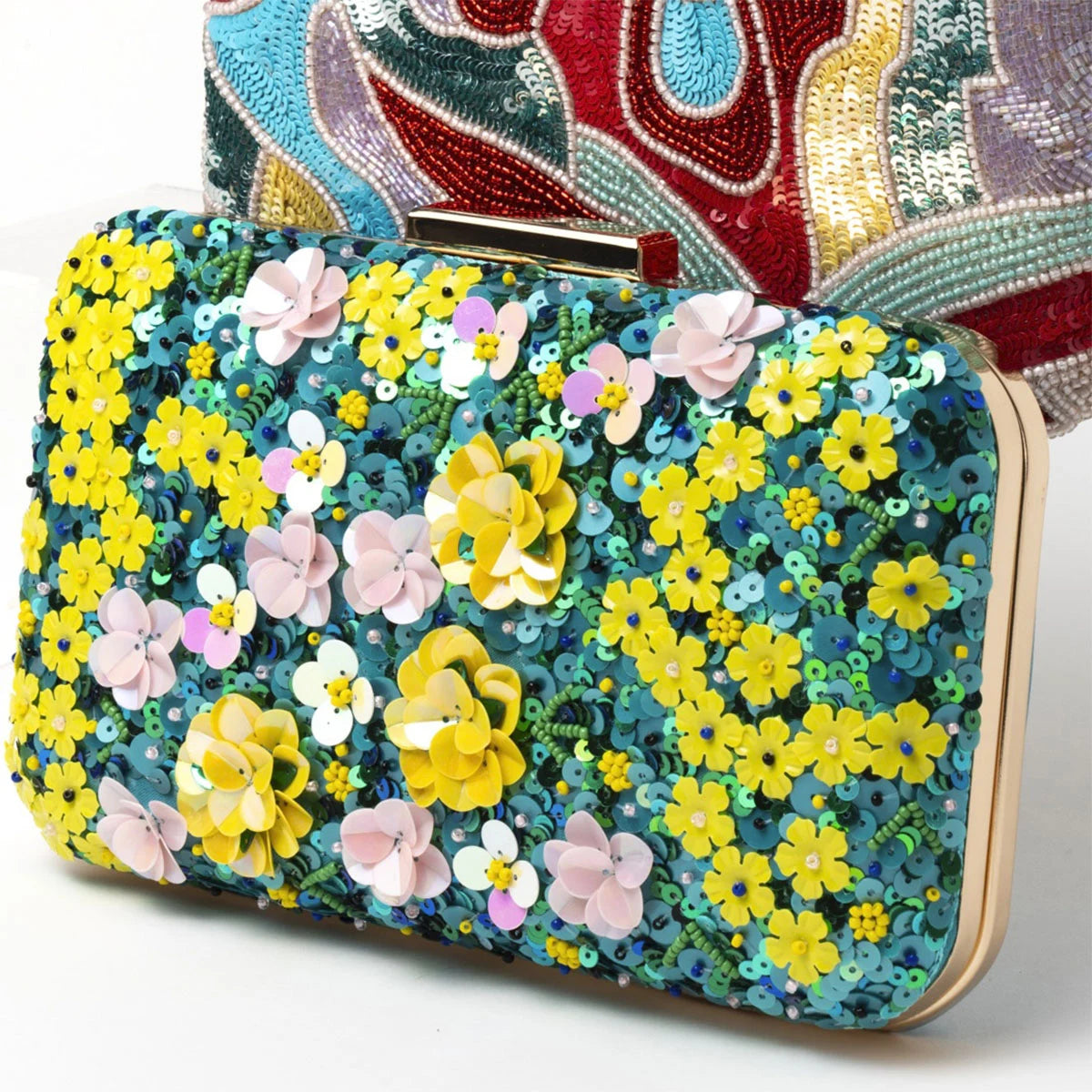 Bolso Floralia Turquesa, Amarillo y Rosa