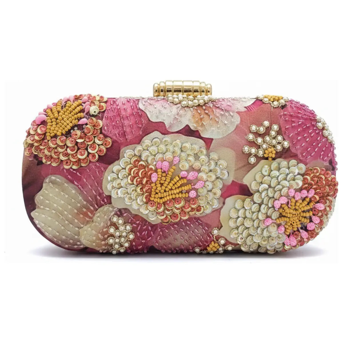 Bolso Ovalado Lennox Coralia Rojas y Biege