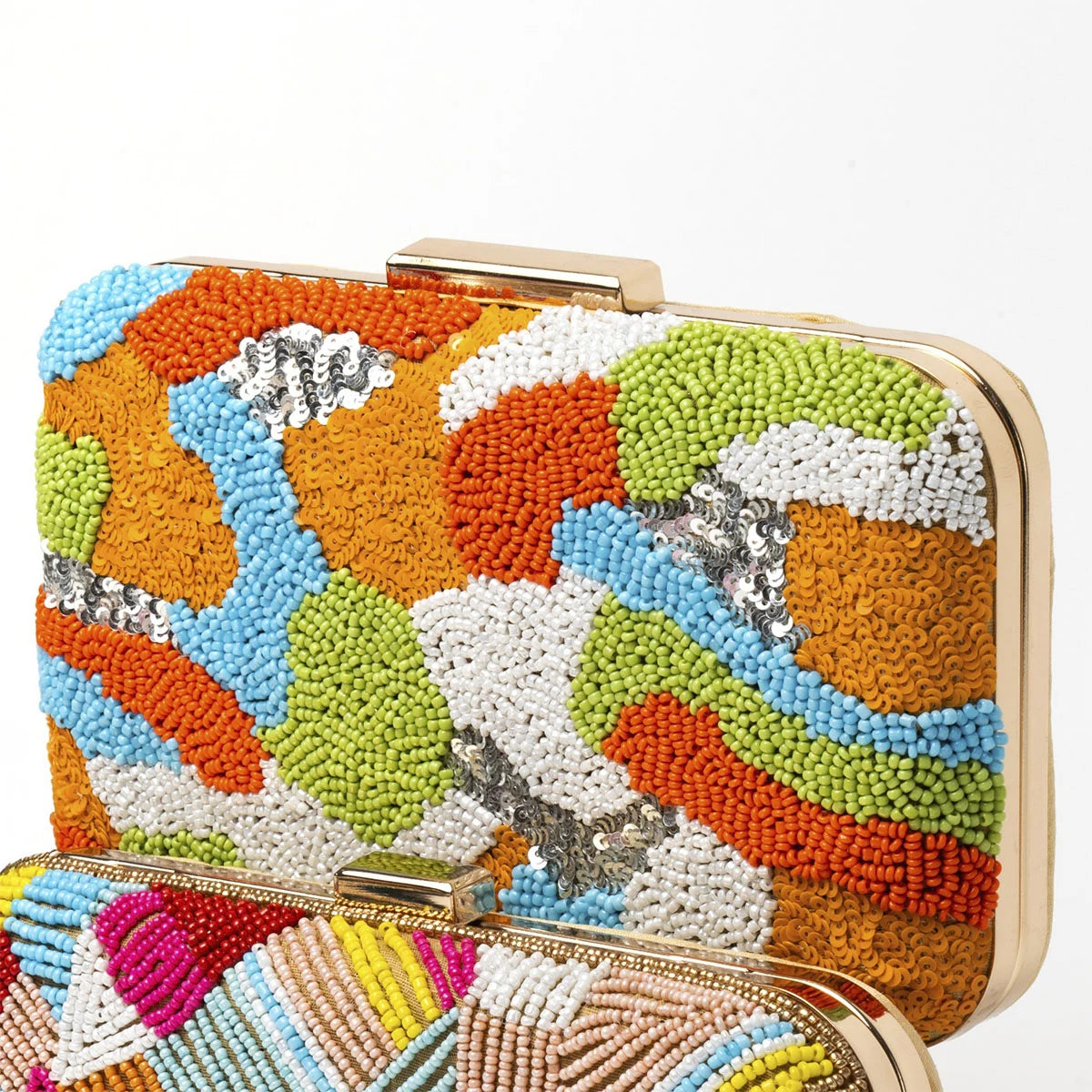 Bolso Ranjit Naranja, Azul y Verde claro