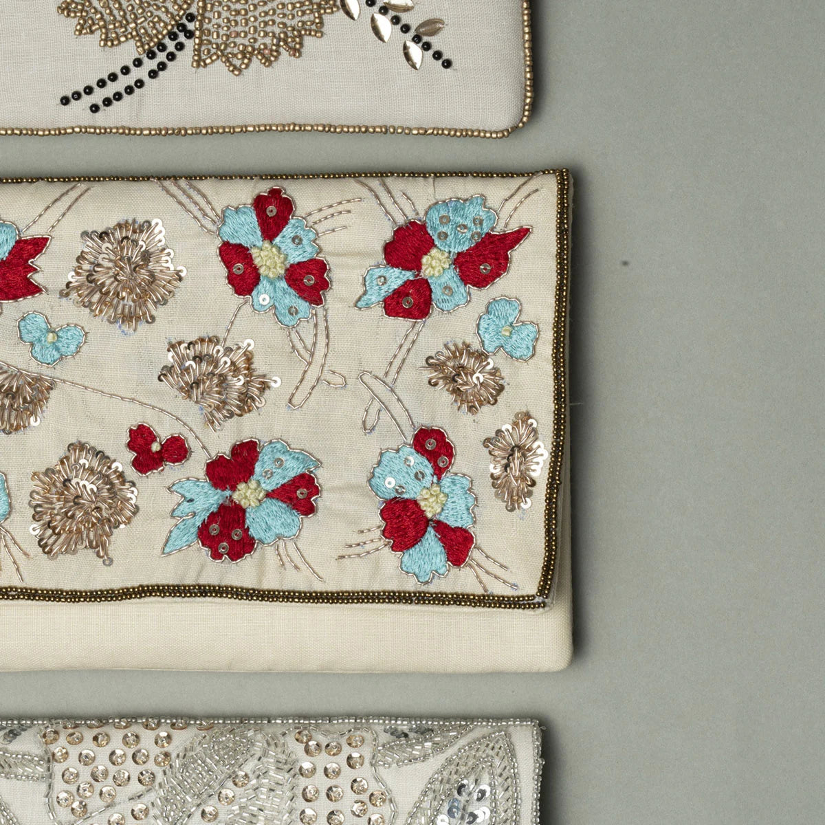 Bolso Sobre Nympha Plata Blanco