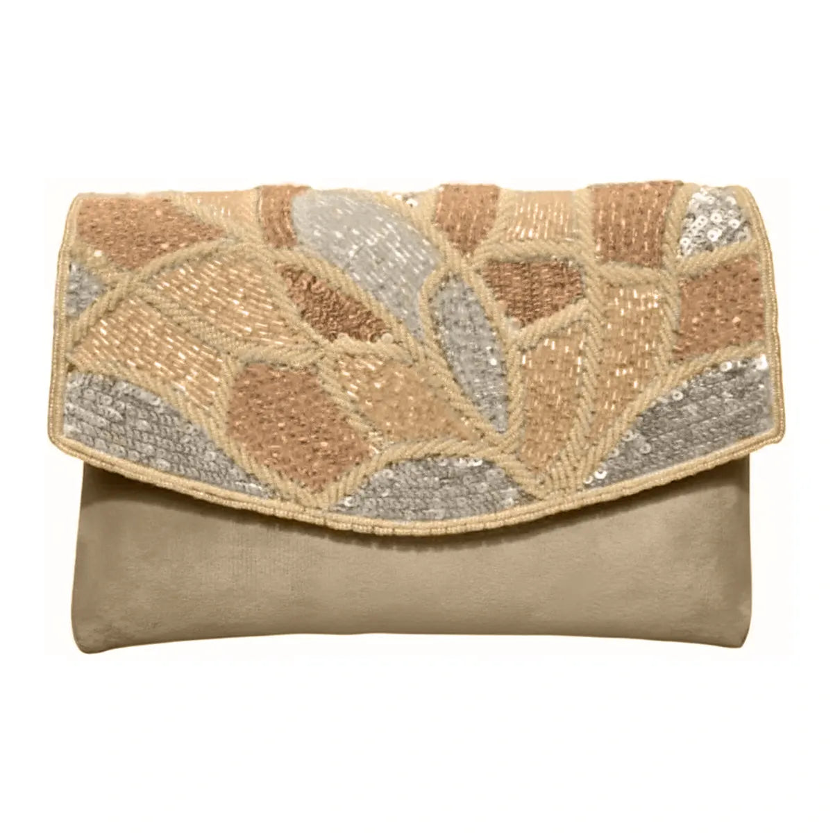 Bolso Sobre Cristalé Beige y Marrones