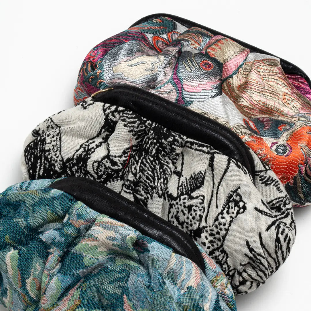 Bolso Nube Pequeño Scena Selvático Blanco y Negro