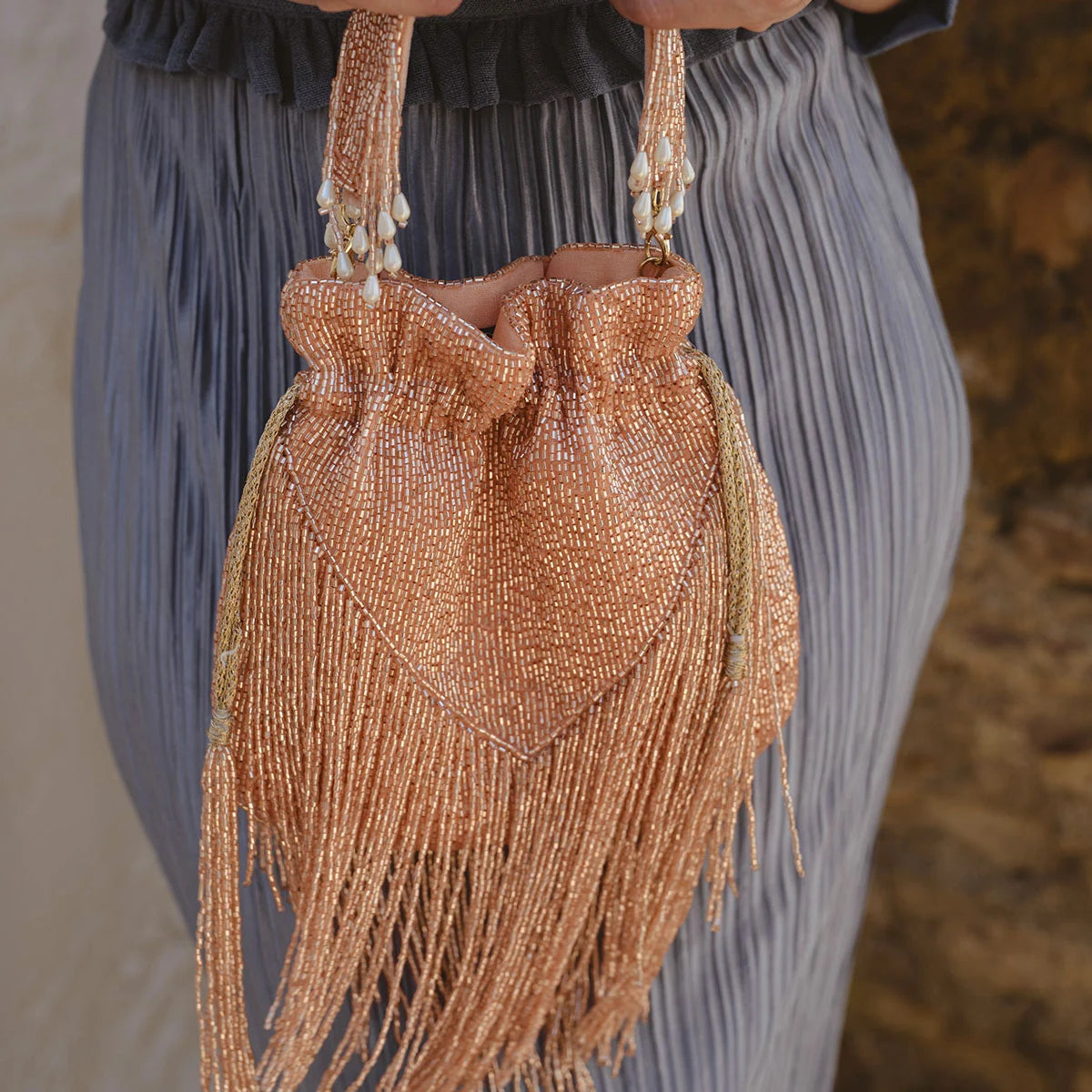 Bombonera Naili Flecos Coral