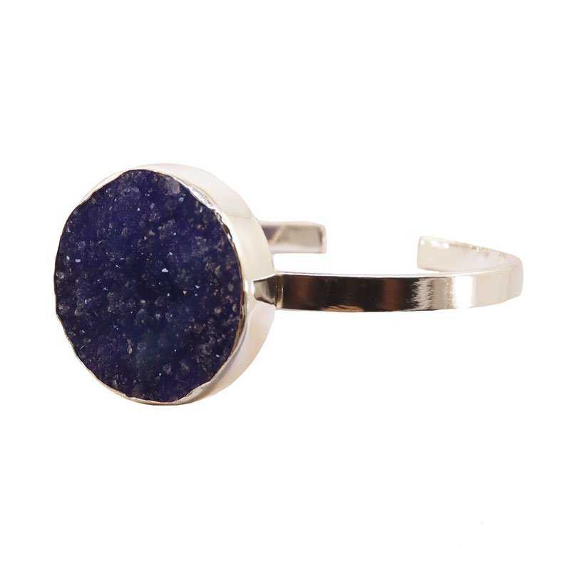 Brazalete Reloxo Plata Azul Oscuro Morado