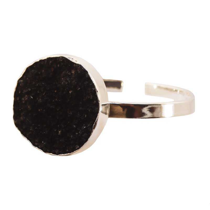Brazalete Reloxo Plata Negro