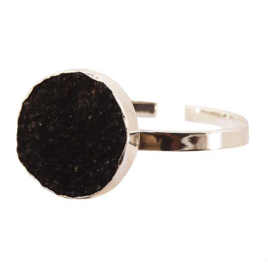 Brazalete Reloxo Plata Negro