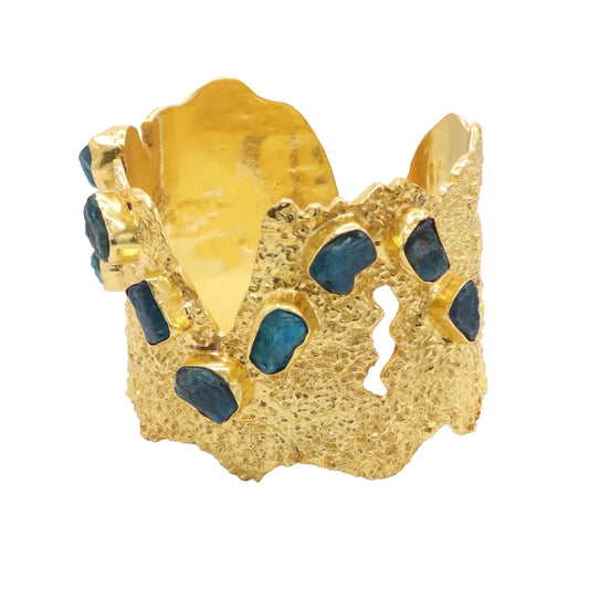 Brazalete Sirena Rough Azul apatita