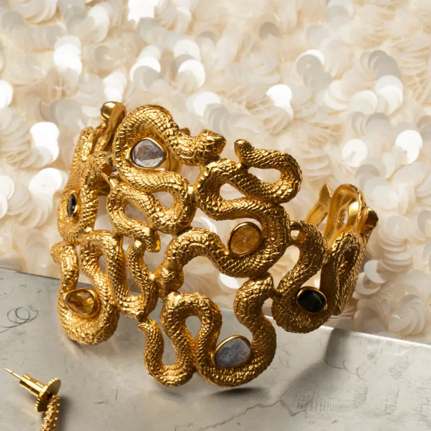 Brazalete Anaconda Turmalinas Multicolor