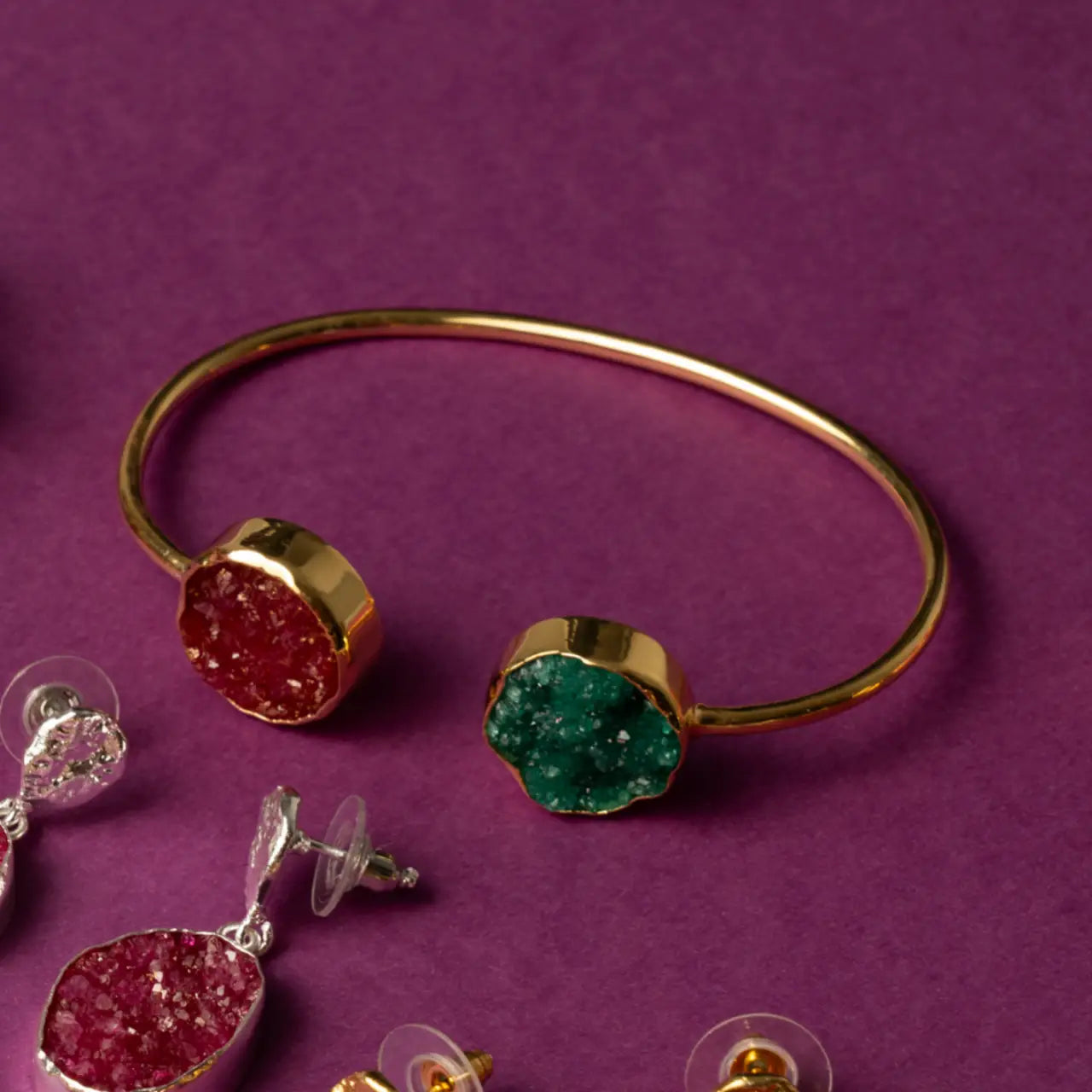 Brazalete Kivi Verde y Burdeos Rosado