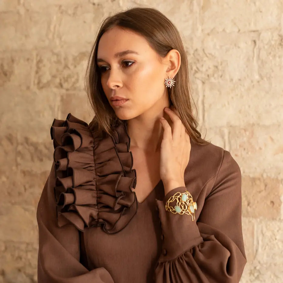 Brazalete Úrsula Ed. Limitada Verde agua Amazonita