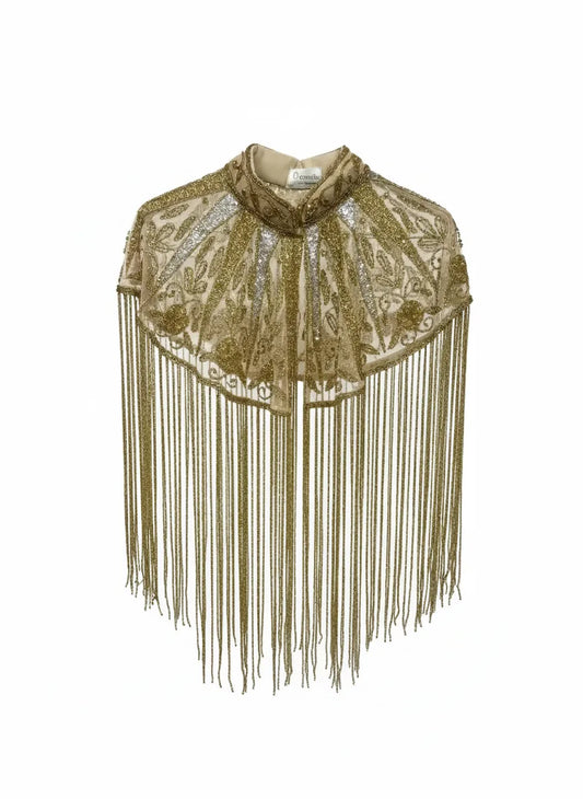 Capa Joya Emblema Beige, Dorado y Plateado