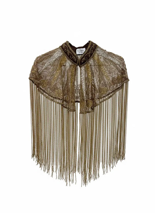 Capa Joya Emblema Marrón, Dorado y Plateado