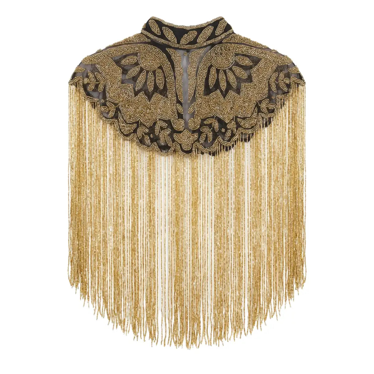 Gold and Black Lune Jewel Cape