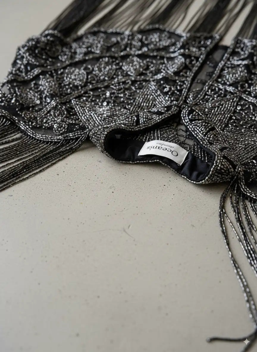 Black and Chrome Mystery Jewel Cape