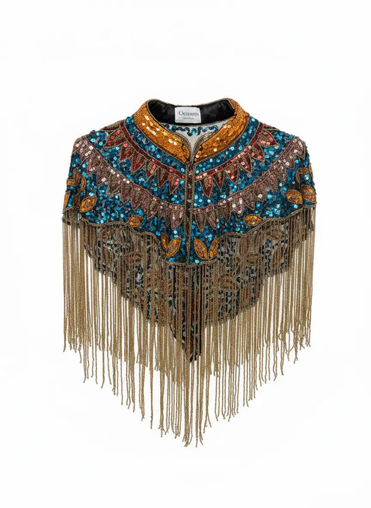 Capa Joya Multi Brillo Naranja, Azul turquesa y Rosado