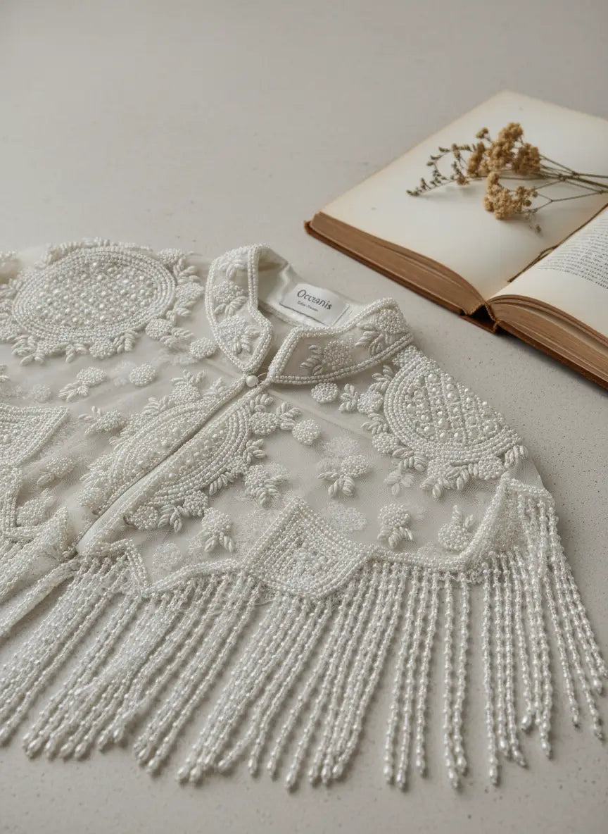 Capa Joya White Crown Perlas Blanca