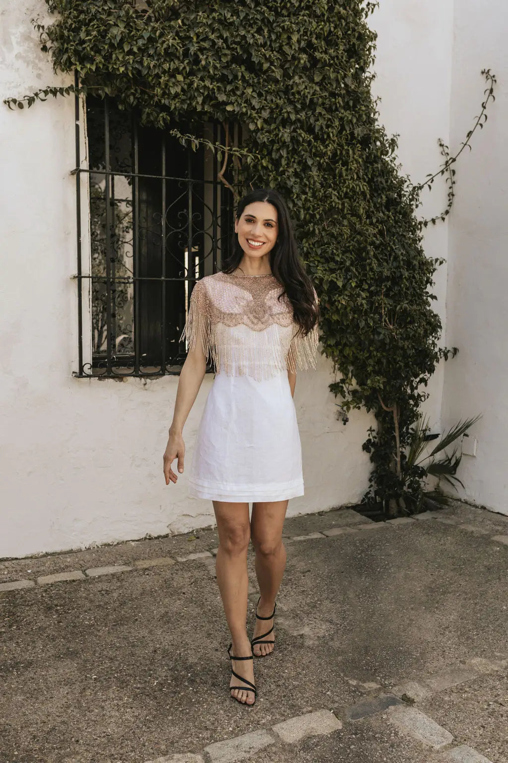 Nuit Dusty Rose Jewel Cape