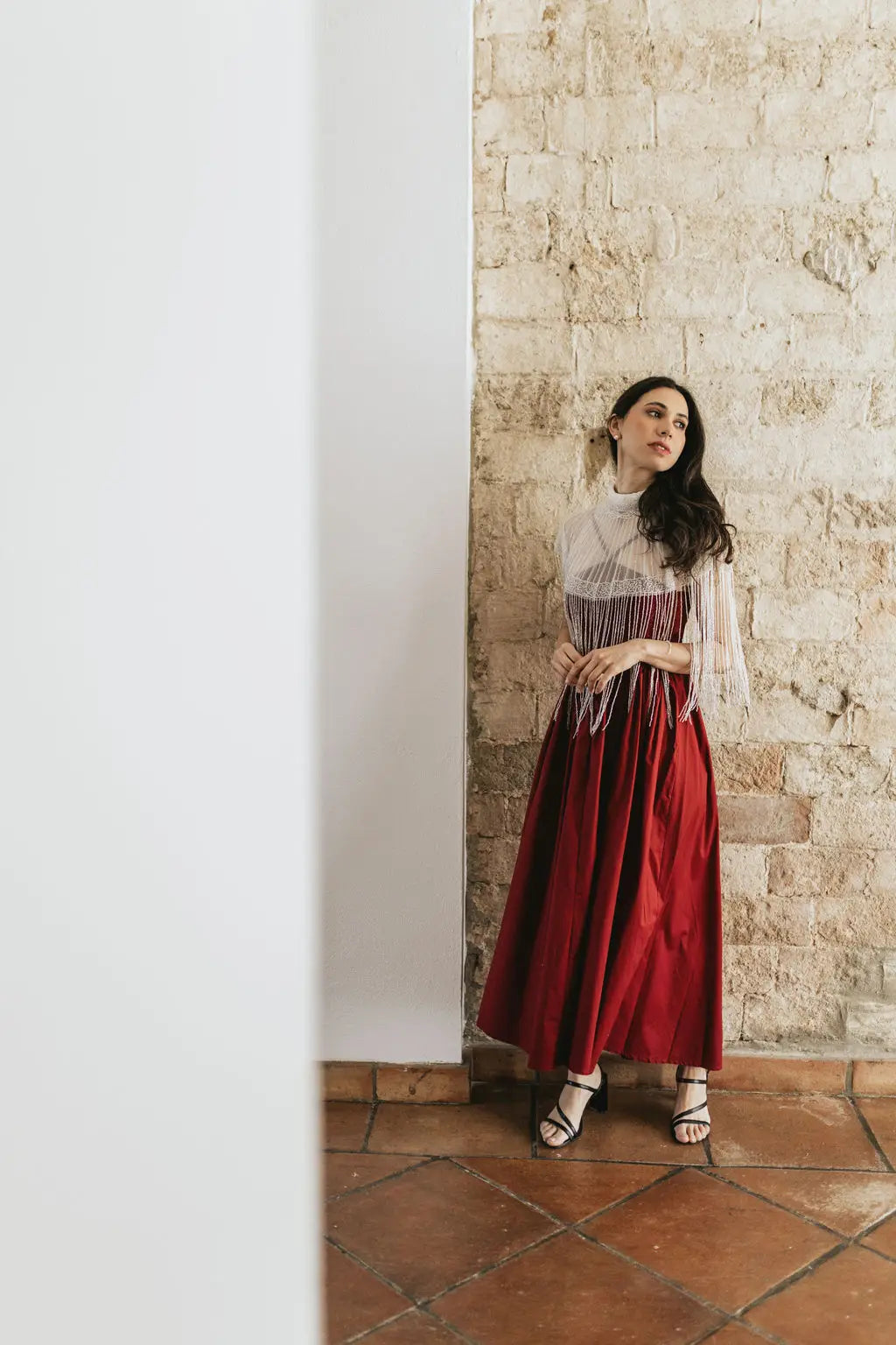 White Miyuki Jewel Cape