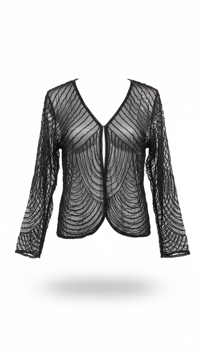 Chaqueta Fina Joya Negra