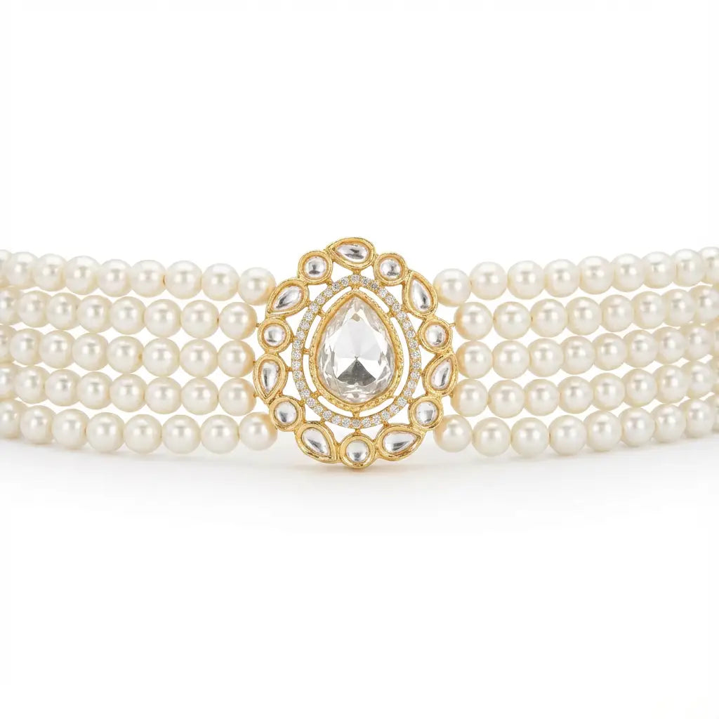 Choker Vintage Zaria Perlas