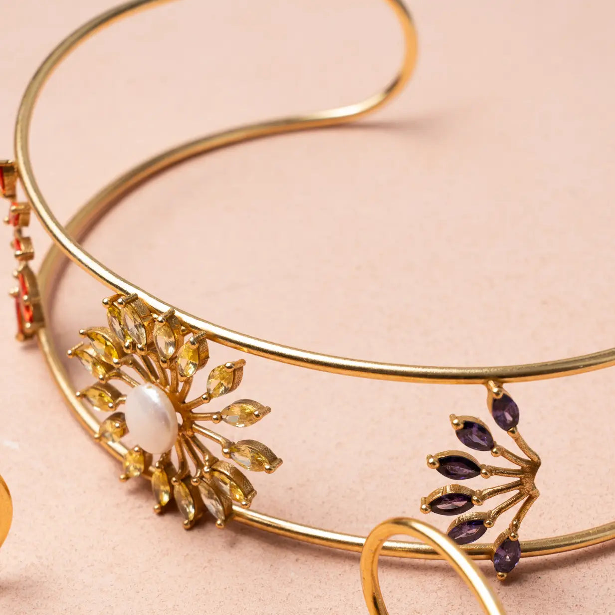 Choker Elara Zc Naranja, Amarillo y Morado