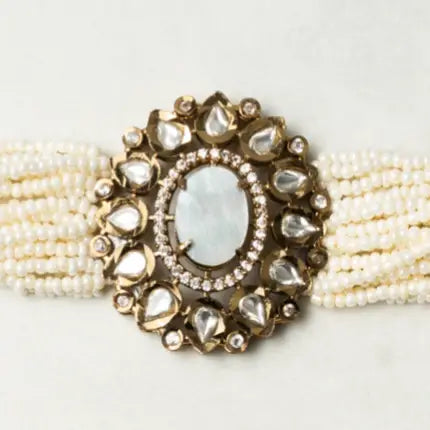 Choker Vintage Melisa Mini Perlas