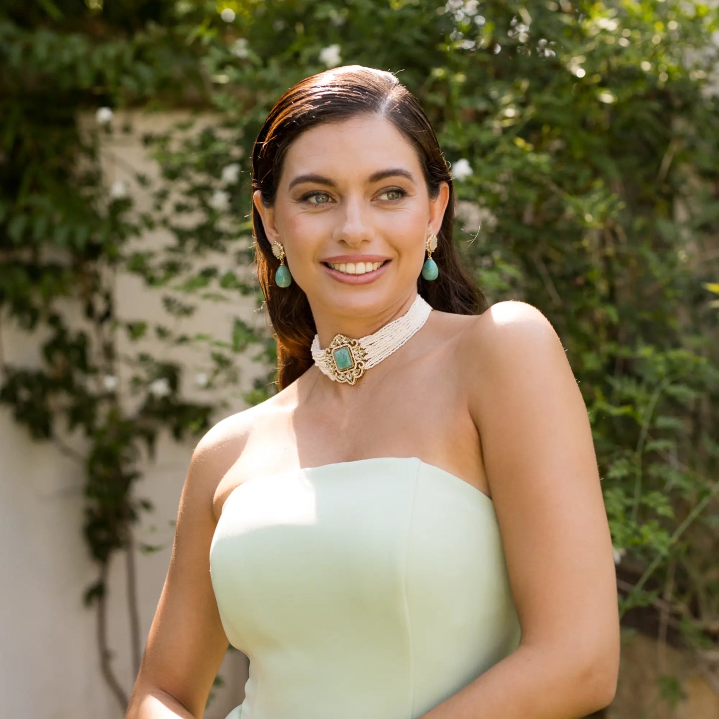 Choker Baline Ed. Limitada Amazonita y Perlas