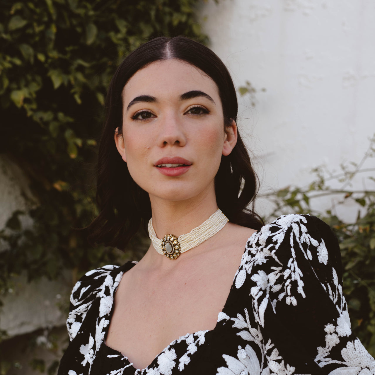 Choker Vintage Melisa Mini Perlas