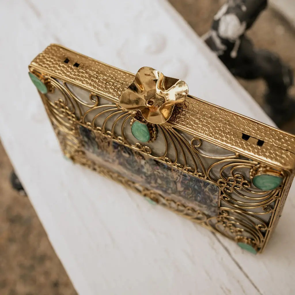 Clutch Deluxe Galene Abalone y Verde agua