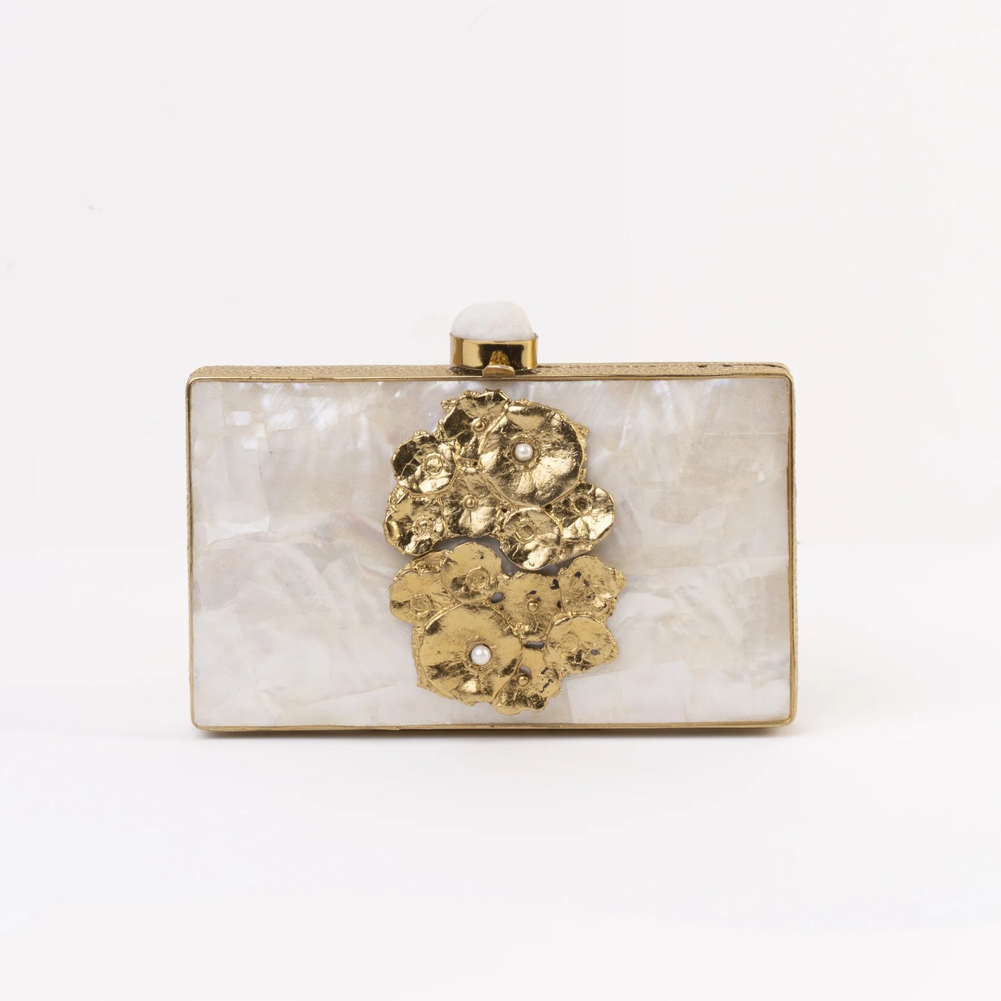 Yash Mother of Pearl Deluxe Clutch