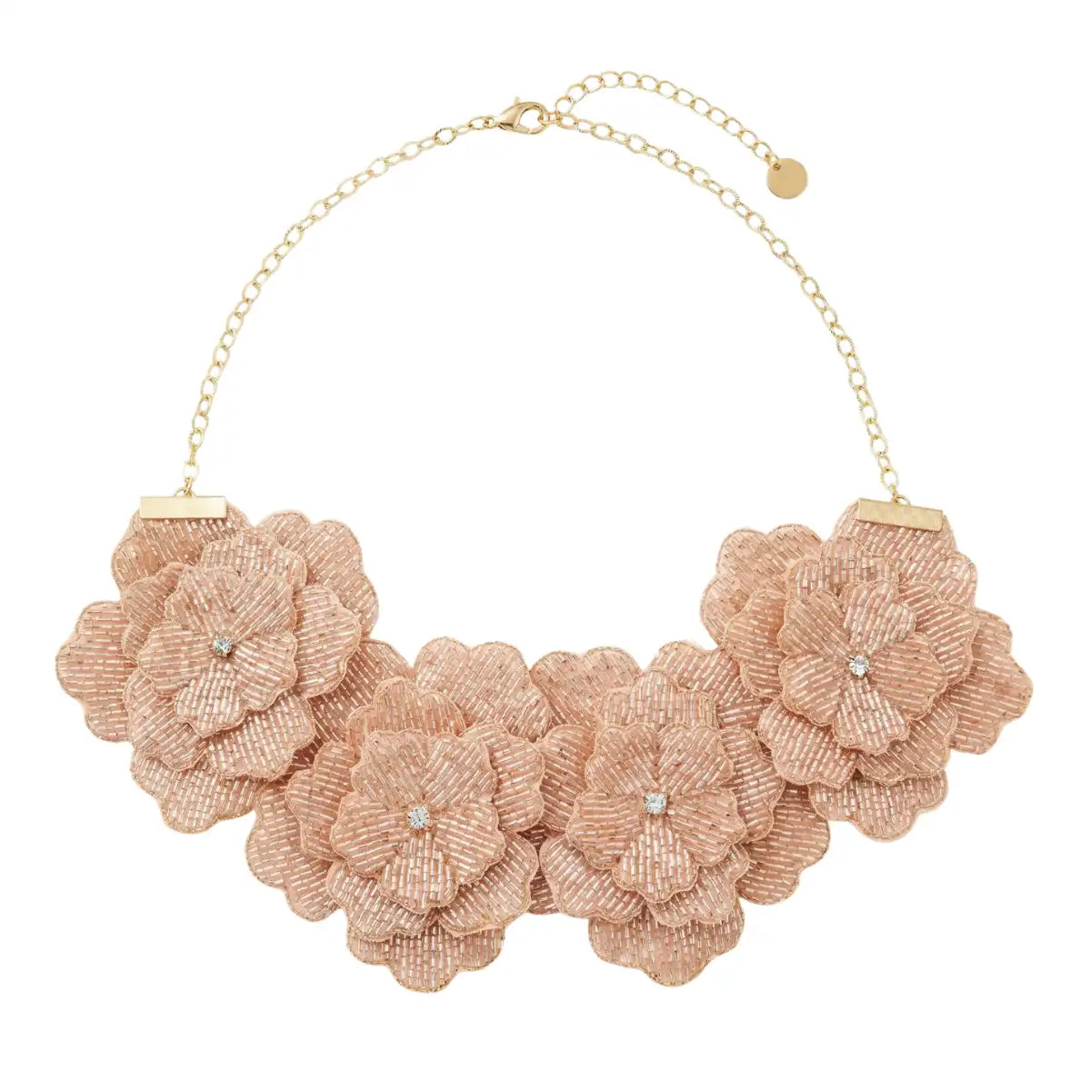 Pink Nocturnia Embroidered Necklace