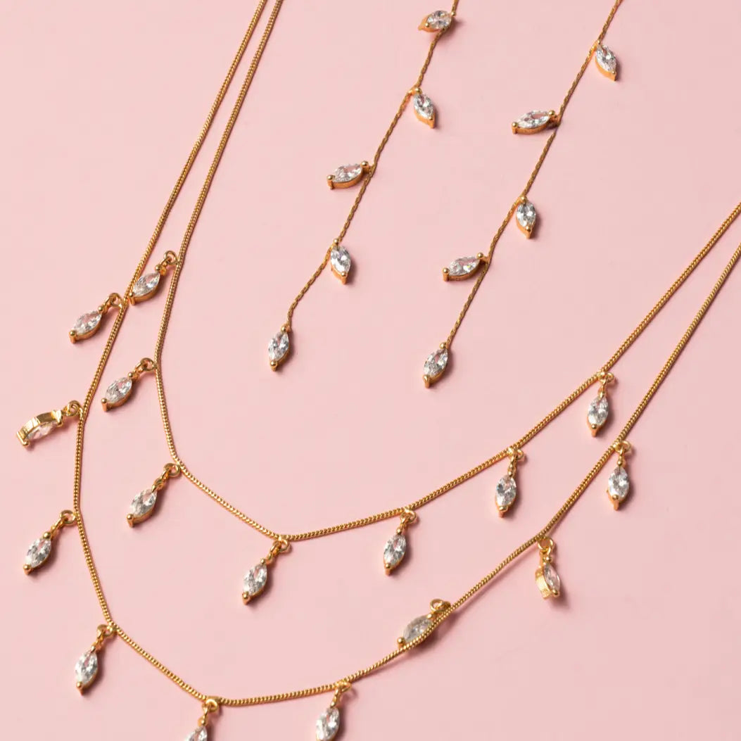 Conjunto Pendientes Abril Zc Shine + Collar Brisalia Shine