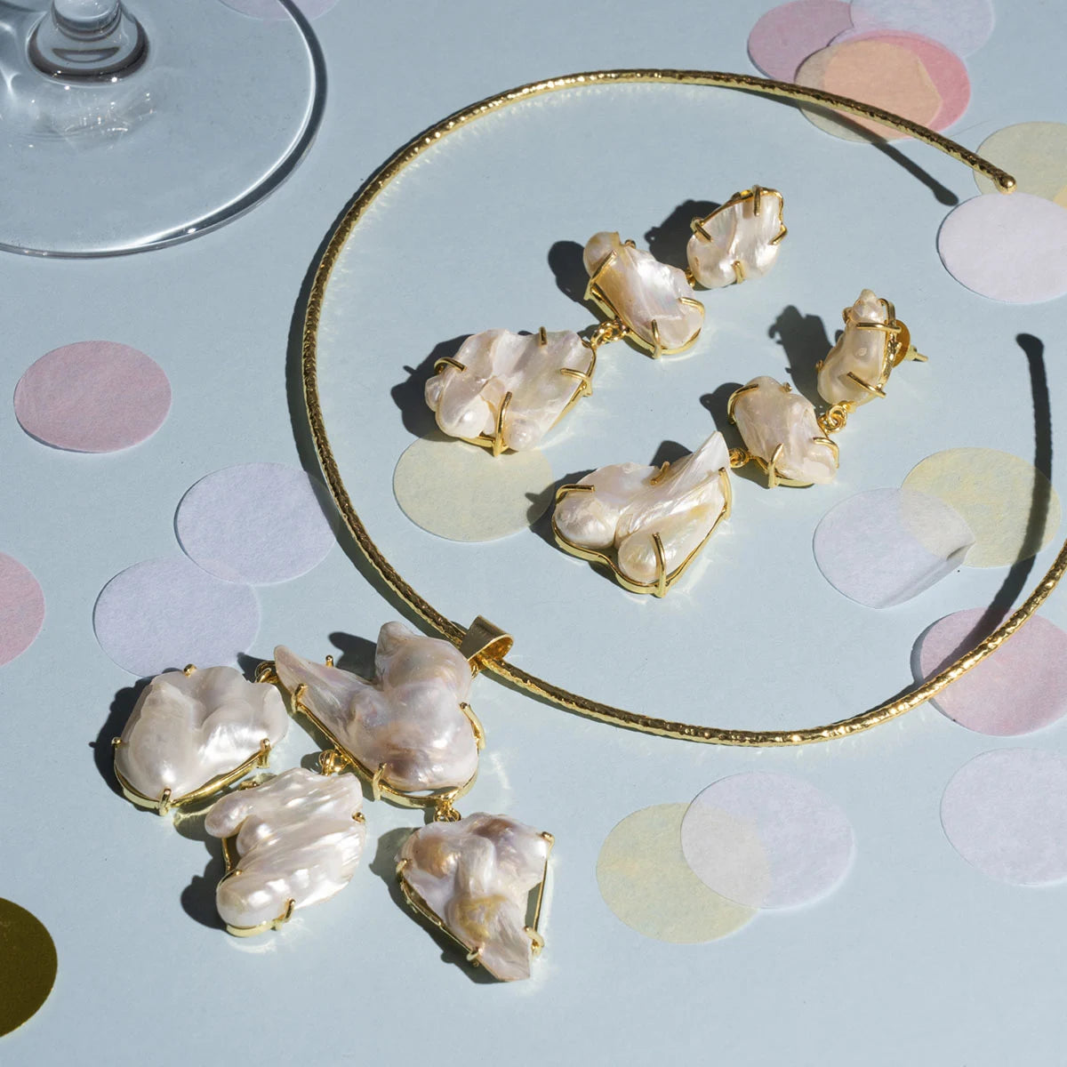 Conjunto Pendientes Mariel Perlas + Collar Ártico Perlas