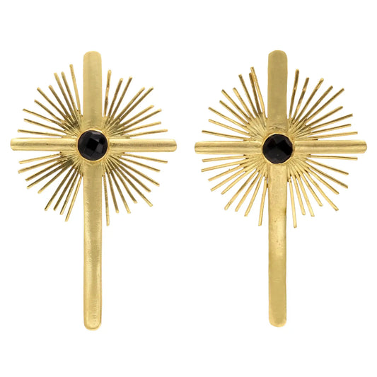 Pendientes Cruz Resplandor Negro