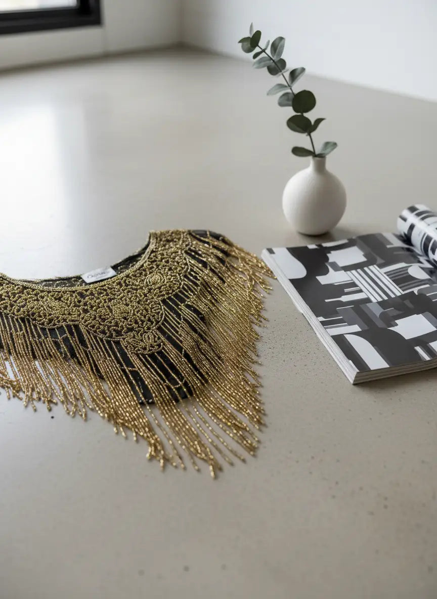 Cuello Joya Esencia Negro y Dorado