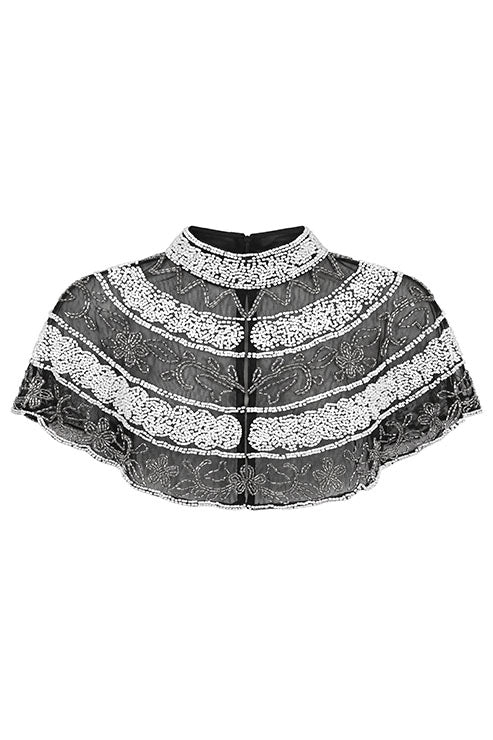 Cuello Joya Gola Negro y Blanco