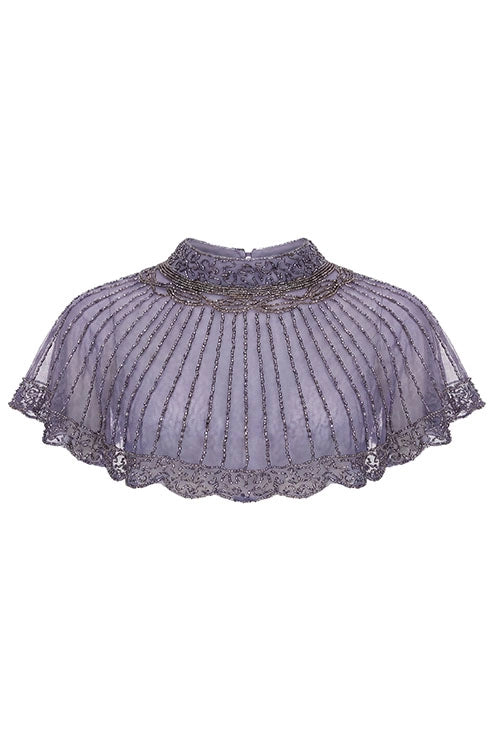 Cuello Joya Luz Gris azulado