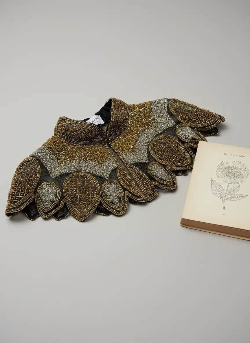 Cuello Joya Trono Dorado y Plateado