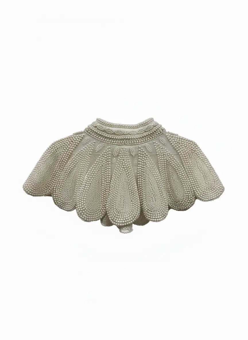 Cuello Joya White Nieves Perla Blanco