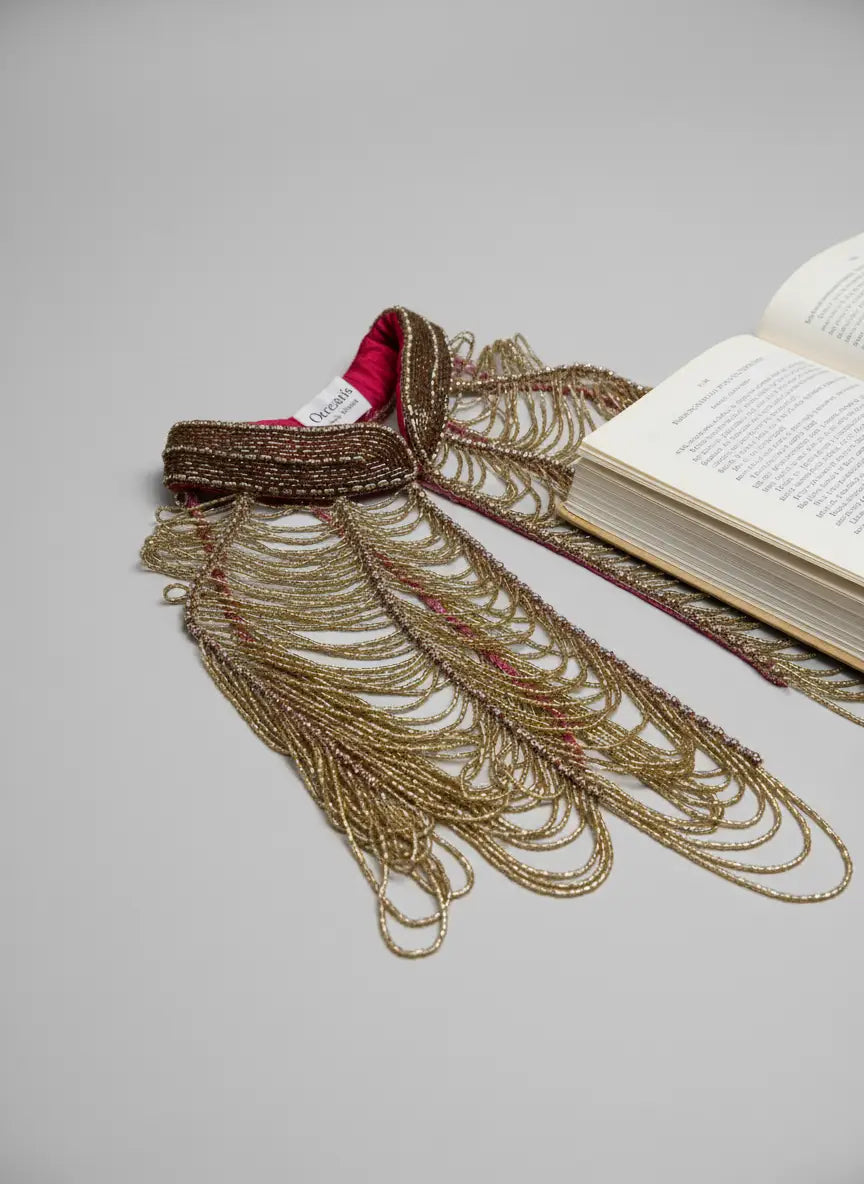 Cuello Red Joya Dorado Fucsia