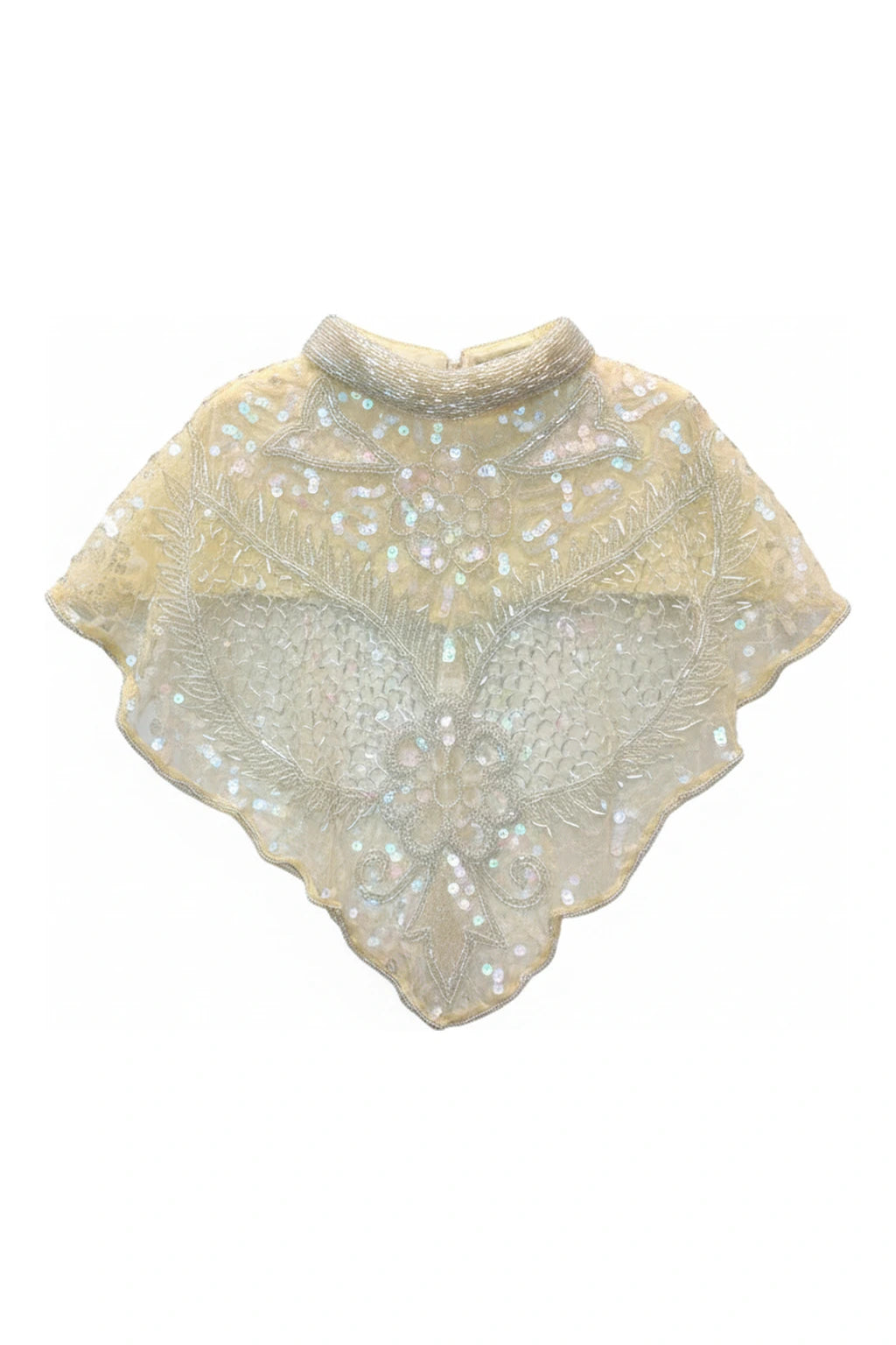 Cuello Joya Aura Lentejuelas White Blanca
