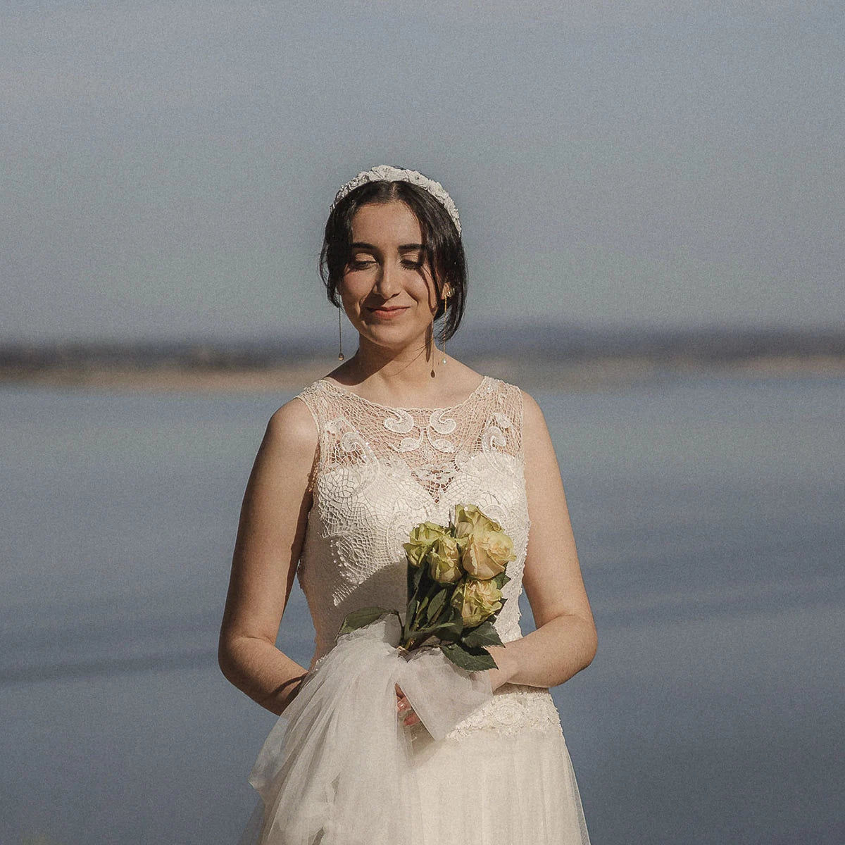 Diadema Floraria Blanca