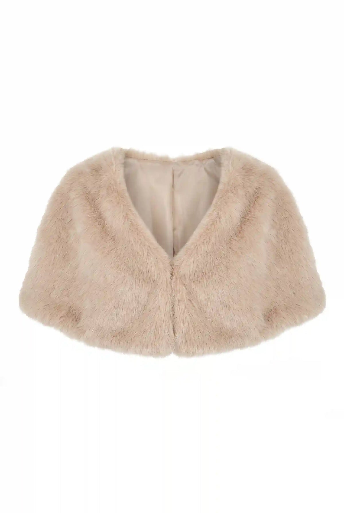 Estola Corta Pelo Beige