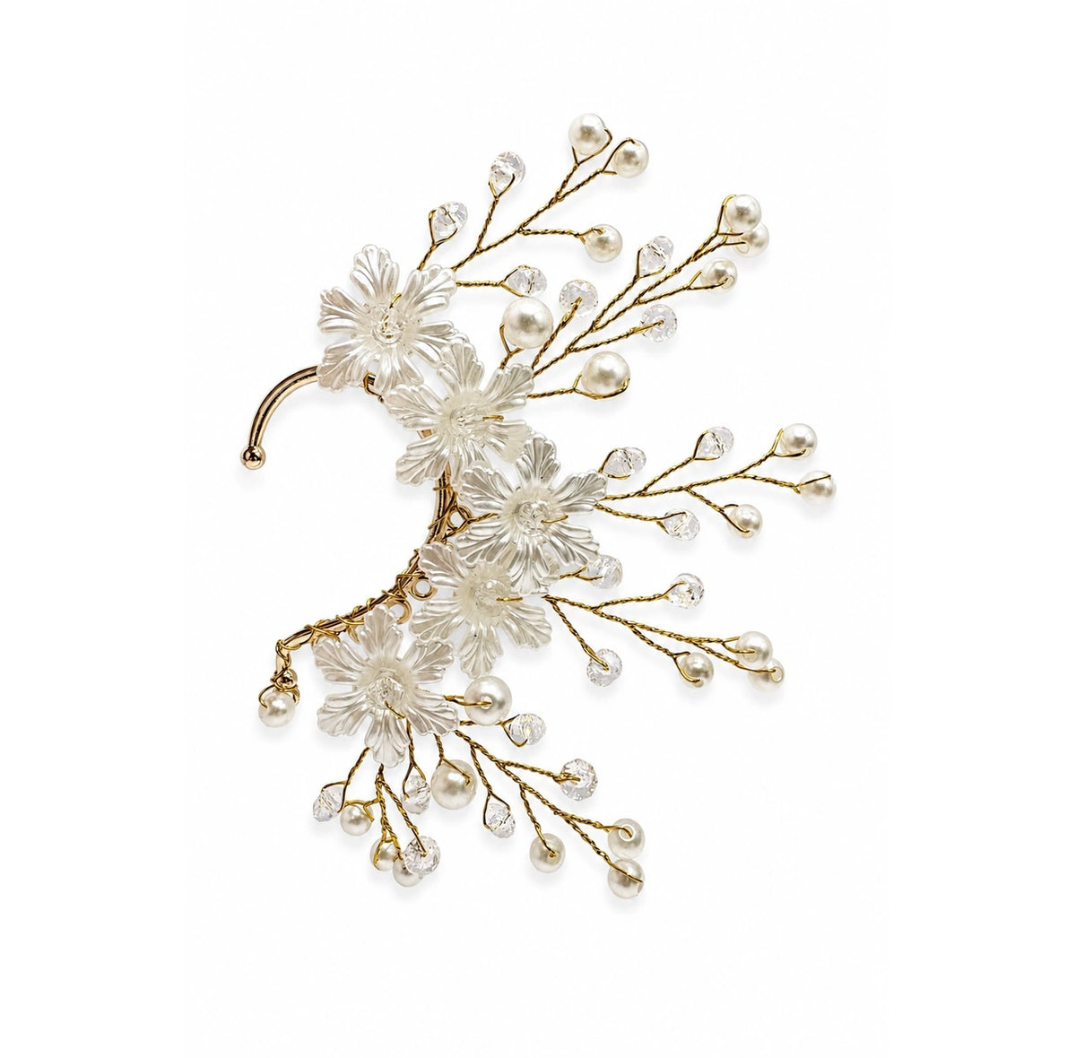 Bisutería Pendientes Earcuff Paros Blanco