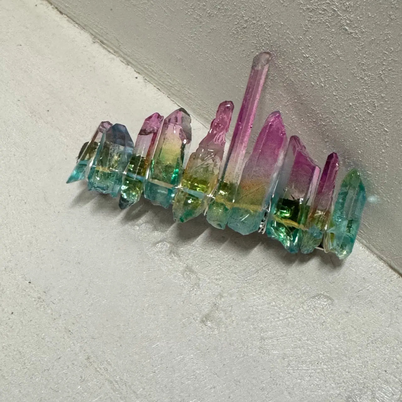 Pasador Prisma Cristales Fluorita